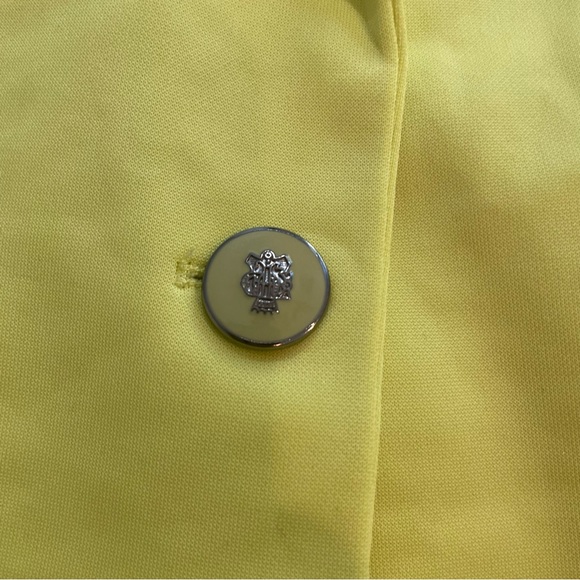 Zara Neon Yellow/Green Jacket Blazer Lightly Padded Shoulders Classic Colorful - Picture 4 of 8